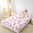 thumbnail image 3 of Castle Fairy Glam Candle Print Queen Sheets 4 Pieces,Pink Floral Pattern Queen Sheet Sets,1 Fitted Sheet, 1 Flat Sheet and 2 Pillowcases, 3 of 6