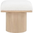 thumbnail image 7 of Meridian Furniture Pavilion Cream Boucle Fabric Bench/Stool, 7 of 7