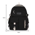 thumbnail image 1 of Bolsa Mochilas de lona simples Mochila de libros para computadora portátil de escuela secundaria con múltiples bolsillos (Negro) Likrtyny Para Estrenar, 1 of 8