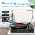 thumbnail image 3 of Tocadiscos de vinilo MANGOSTAN Belt-Drive, Bluetooth de 3 velocidades, 3 of 9