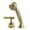 Polished Brass, variant on Kingston Brass KSK2361MLTR Deck Mount Hand Shower with Diverter for Roman Tub Faucet, Polished Chrome