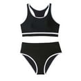 thumbnail image 3 of G-irls Two Piece T-ankini Swimsuit Set UPF 50+ Sun Protection Rash Guard with Swim Shorts for Beach Pool, 3 of 5