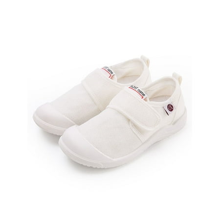 

Oucaili Girls Boys Sneakers Ankle Strap Flats Slip On Casual Shoes Anti-collision Comfort Mary Jane Running Walking Shoe White 13C