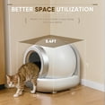 thumbnail image 5 of Homall Automatic Self-Cleaning Cat Litter Box with Plastic Pad, Smart Cat Litter Box with APP Control, White, 5 of 7