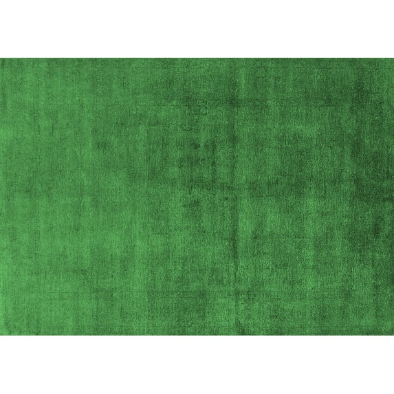 Ahgly Company Indoor Rectangle Oriental Emerald Green Industrial Area Rugs, 6' x 9'