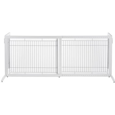 Richell Freestanding HL Pet Gate, Origami White
