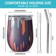 thumbnail image 5 of 12oz Stainless Steel Insulated Wine Tumbler with Lid and Straw – Double Wall Vacuum Mug for Hot & Cold Drinks, 304 Steel Interior, Sweat-Free Design, 5 of 5