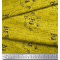 thumbnail image 2 of Soimoi Yellow Cotton Duck Fabric To Travel Is To Live Text Decor Fabric Printed Yard 56 Inch Wide, 2 of 2