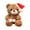 Brown, variant on Apmemiss Clearance Christmas Bear Plush Cute Plush Stuffed Animals Stuffed Bear Small Plush Bear Xmas Bears with Hat for Kids Babies and Toddlers, 10 Inches Christmas Vacation