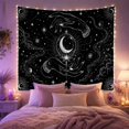thumbnail image 2 of Moon Stars Detailed with Hands Vertically Upper Hand, Spooky Gothic for Gothic Decor Fans, Dark Art Decor, Halloween Gift, Tapestry Wall Hanging for Bedroom and Dorm, 2 of 7