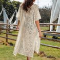 thumbnail image 5 of LYXSSBYX Swimsuit Cover up for Women Women's New Fashion Beach Sexy Solid Hem Cover Up Swimwear, 5 of 8