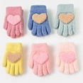 thumbnail image 6 of QBABYOO Toddler Gloves Knitted Wool Gloves Children Full Fingers Stretchy Warm Mittens for Boys Girls, 6 of 8