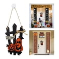 thumbnail image 3 of Halloween Decoración de Ventana de Oficina en hogar, de Decoración de Puerta Delantera de Halloween, para Fiestas de Halloween Calabaza 2 Macarena Coronas de halloween, 3 of 8