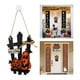 thumbnail image 3 of Halloween Decoración de Ventana de Oficina en hogar, de Decoración de Puerta Delantera de Halloween, para Fiestas de Halloween Calabaza 2 Macarena Coronas de halloween, 3 of 8