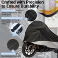 thumbnail image 3 of Motorcycle Cover All Season Waterproof for Harley Davidson Street Glide Touring Honda Suzuki Kawasaki Yamaha 116" Orange, 3 of 7