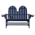 thumbnail image 3 of WestinTrends St. Augustine Outdoor Patio 49" HDPE Adirondack Garden Bench, Navy Blue, 3 of 16