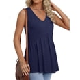 thumbnail image 4 of MOSHU Womens Tank Tops Eyelet Sleeveless Tops for Women Dressy V Neck Babydoll Tank Tops Flowy Summer Shirts, 4 of 9