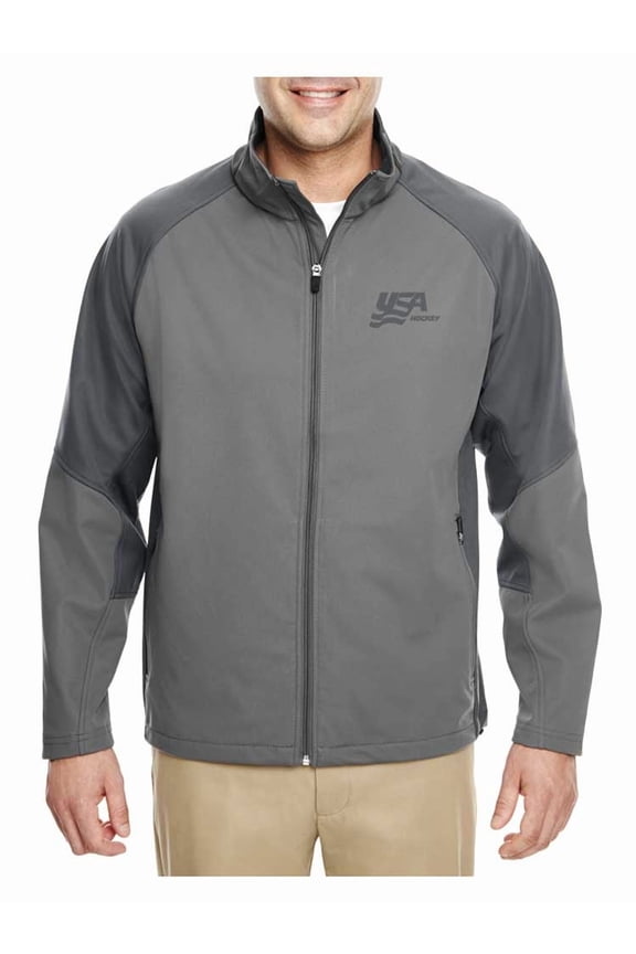 Mens Full Zip Performance Athletic Jacket Coat Two Tone (Gray, S)