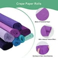 thumbnail image 2 of Papel Crepé, Streamer de Papel Crepé Suave de 8.2ft x 20 Pulgadas / 250 x 50cm, Decorativo [Púrpura Claro], 2 of 7