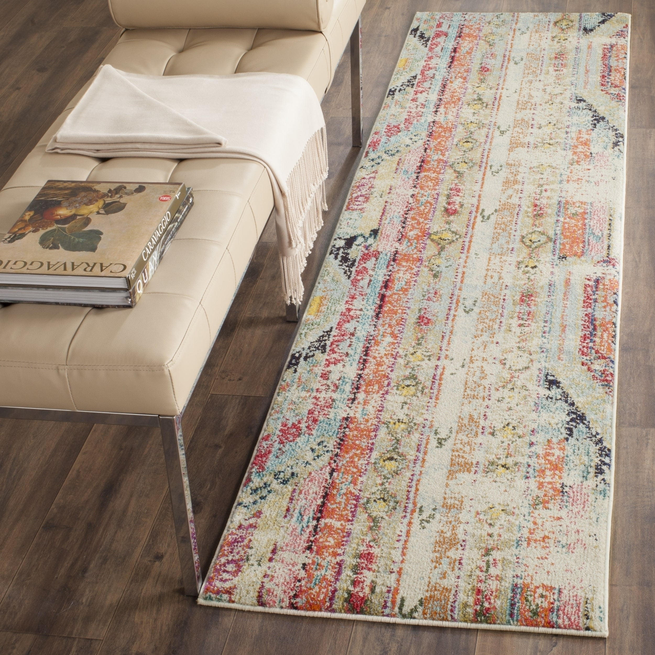 Safavieh Monaco Vintage Boho Multicolored Distressed Rug 2 X 8