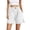 White-shorts for women, variant on YanHoo Women's Bermuda Shorts High Elastic Waist Side Split Short Pants Casual Wide Leg Shorts with Pockets