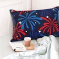 thumbnail image 4 of Sikiie Red White Blue Fireworks Pillow Covers, Throw Pillow Case Cushion Covers,Cushion for Bedroom,Couch,Home-20"x30", 4 of 6
