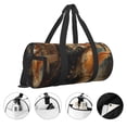 thumbnail image 3 of Easygdp Cat Fish Dance Vintage Bolsa de Viaje, Bolsa de Mano, Bolsa de Gimnasio, Bolsa de Equipaje para Viaje, 3 of 6