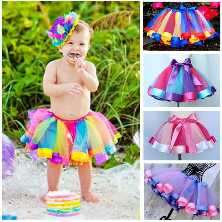 Toddler Kids Girls Party Ballet Dance Wear Tutu Skirt Dress Pettiskirt Costume