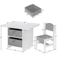 thumbnail image 2 of Kids Table and Chair Set, Wood Activity Table w/Toy Storage Baskets, Jigsaw Puzzle for Arts, Crafts, Reading, Children Playset Furniture for Preschool, Playroom, Toddler Table & Chair Set, 2 of 2