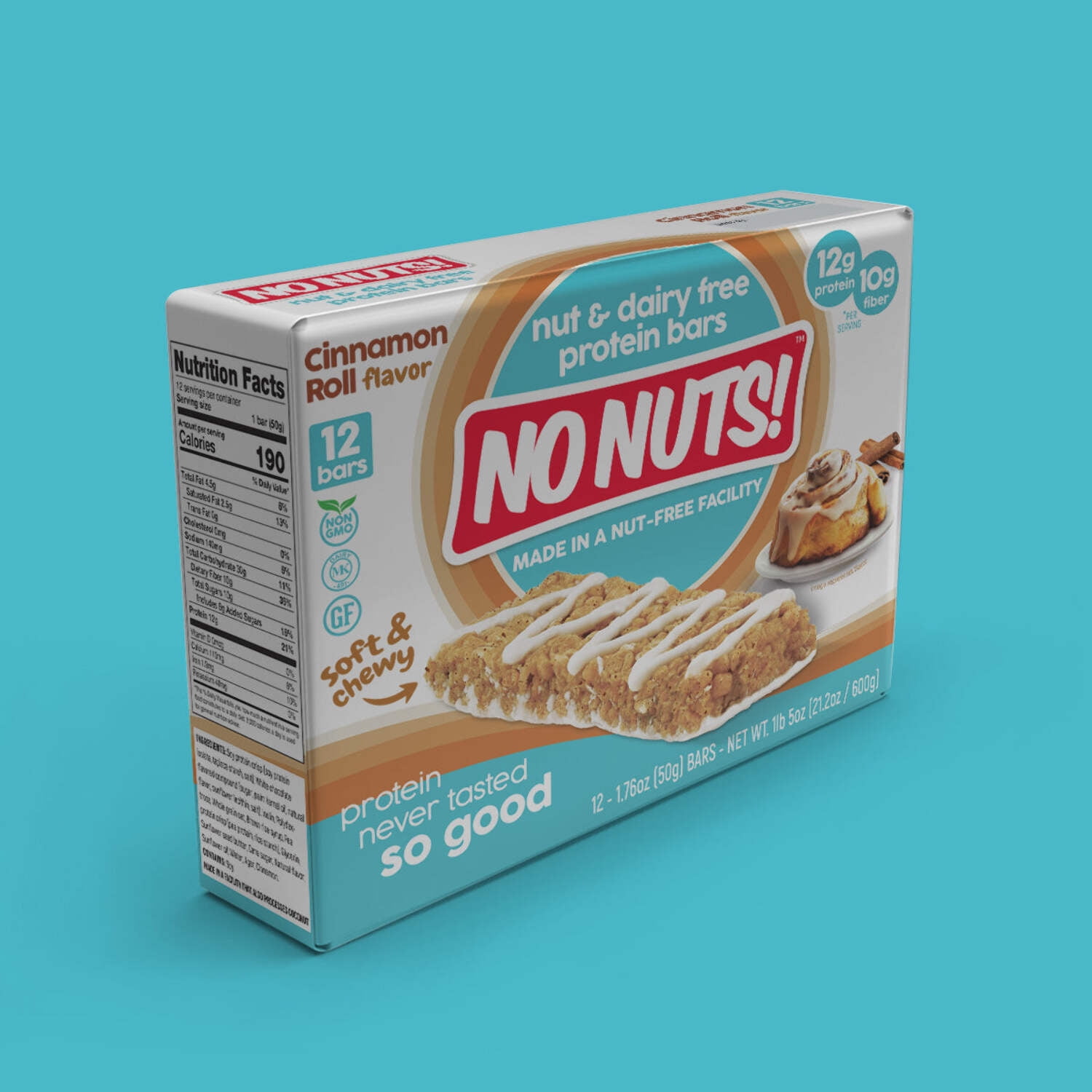 No Nuts! Cinnamon Roll Snack Bars - 12 Bar Pack