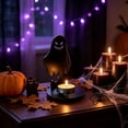 thumbnail image 5 of WWG Halloween Wooden Candle Holder, Spooky Silhouette Candlestick Holders for Tea Lights, Solid Wood Tabletop Decor with Hollow Cutout Projection for Fall Decorations, Birthday Gifts for Women, 5 of 7