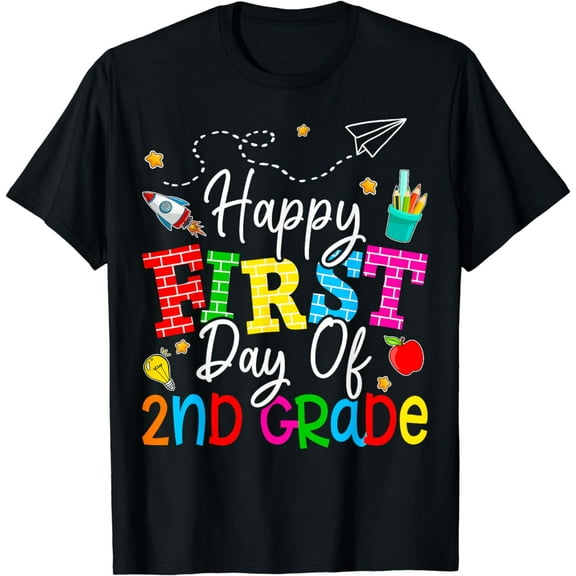Happy First Day Of Second Grade Teacher Back To School Kids T-Shirt
