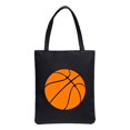 thumbnail image 1 of Bolso de lona, bolso de hombro doble, estampado de béisbol, fútbol, baloncesto y rugby, tendencia de moda, sencillo y práctico, bolso con cremallera., 1 of 2