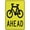 Warning Sign 3, variant on Bike Cyclist Dismount Sign 12 x 8 Inches - Grade Reflective Rust-Free Aluminum, Weather/Waterproof, Easy to Mount, Indoor Outdoor Bike Path, Safety Alert