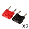 thumbnail image 1 of Paquete de 2 x 2 conectores tipo banana dorados para altavoz 2 piezas, 1 of 8