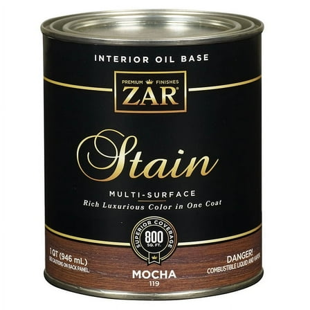 4-Pack of 1 qt UGL 11912 Mocha Zar Interior Oil-Based Wood Stain