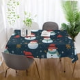 thumbnail image 6 of Ryvnso Christmas Snowmans Rectangle Table Cloth Tablecover Dinning Tablecloth 54"x72", 6 of 8