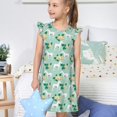 thumbnail image 4 of Fotbe Horse And Flower Vestido de Dormir para Niñas de 3 a 10 Años, Mangas Cortas, Estilo Princesa, Pijama Camisón con Mangas Voladas-XX-Large, 4 of 6