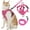 Pink, variant on Cat Harness and Leash, Reflective Cat Harness Escape Proof for Walking, Adjustable Kitten Harness and Leash Set, 13 Buckles Easy Control Breathable Cat Vest Harness for All Types of Cats