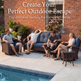 thumbnail image 3 of LayinSun 7 Pieces Outdoor Patio Furniture Set with Fire Pit Table, Rattan Wicker Sectional Swivel Rocker Chairs Sets, 3 of 11