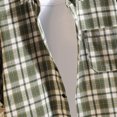 thumbnail image 3 of Camisas de los Hombres de Manga Larga Casual Botón de Comprobación Bolsillo Solapa Camisa de Moda, Poliéster Cuadrado, 3 of 5