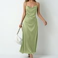 thumbnail image 2 of YFELWZ Womens Plus Size Dresses Fashion Solid Color Lock Clasp Design Beach Swimsuit Light Green L, 2 of 9