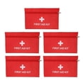 thumbnail image 1 of 5Pcs/Set Potable Medicine Bag Empty Aid Case Rescue Pouch Waterproof Nylon Red for Home Outdoor Travel, 1 of 5