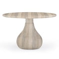 thumbnail image 3 of Smooch Faux Travertine Indoor / Outdoor 47" Round Dining Table, 3 of 3
