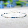 thumbnail image 3 of K2 Jasper 3mm Rondelle Shape Faceted Cut Beads 7 inch Silver Plated Clasp Bracelet for men, women, unisex. Link Chain Stacking Bracelet.|LINK_03927, 3 of 6