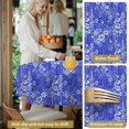 thumbnail image 5 of Pioneer Flower Floral Print Pattern Round Tablecloth 60 X 60 Inch, Wrinkle Resistant Wipeable Table Cloth for Kitchen Dining Picnic Patio Party, 5 of 6