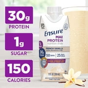 Ensure Max Protein Shake, 30g Protein, French Vanilla, 11 fl oz, 12 Pack