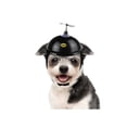 thumbnail image 1 of Divertido juguete para perros, casco protector, casco, gorro para perro con libélula de bambú, negro (M) Rojo Verde, 1 of 5