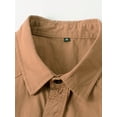 thumbnail image 5 of Men's Cotton Long Sleeve Work Shirt Casual Outdoor Cargo Shirt, 5 of 6