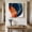 Blue Orange, variant on Ships Next Day Canvas Wall Art 8"x10", Navy Blue Burnt Orange Wood Framed Canvas Print Painting, Boho Art Modern Geometric Ready to Hang Small Picture Wall Decor for Home Bathroom Nursery Office